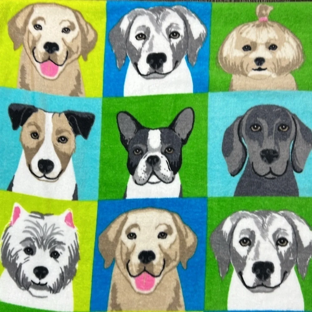 Deborah Connolly - ‘Dog Breeds’ Beach Towel. 36” x 68”. NWT. Firm! Last one!